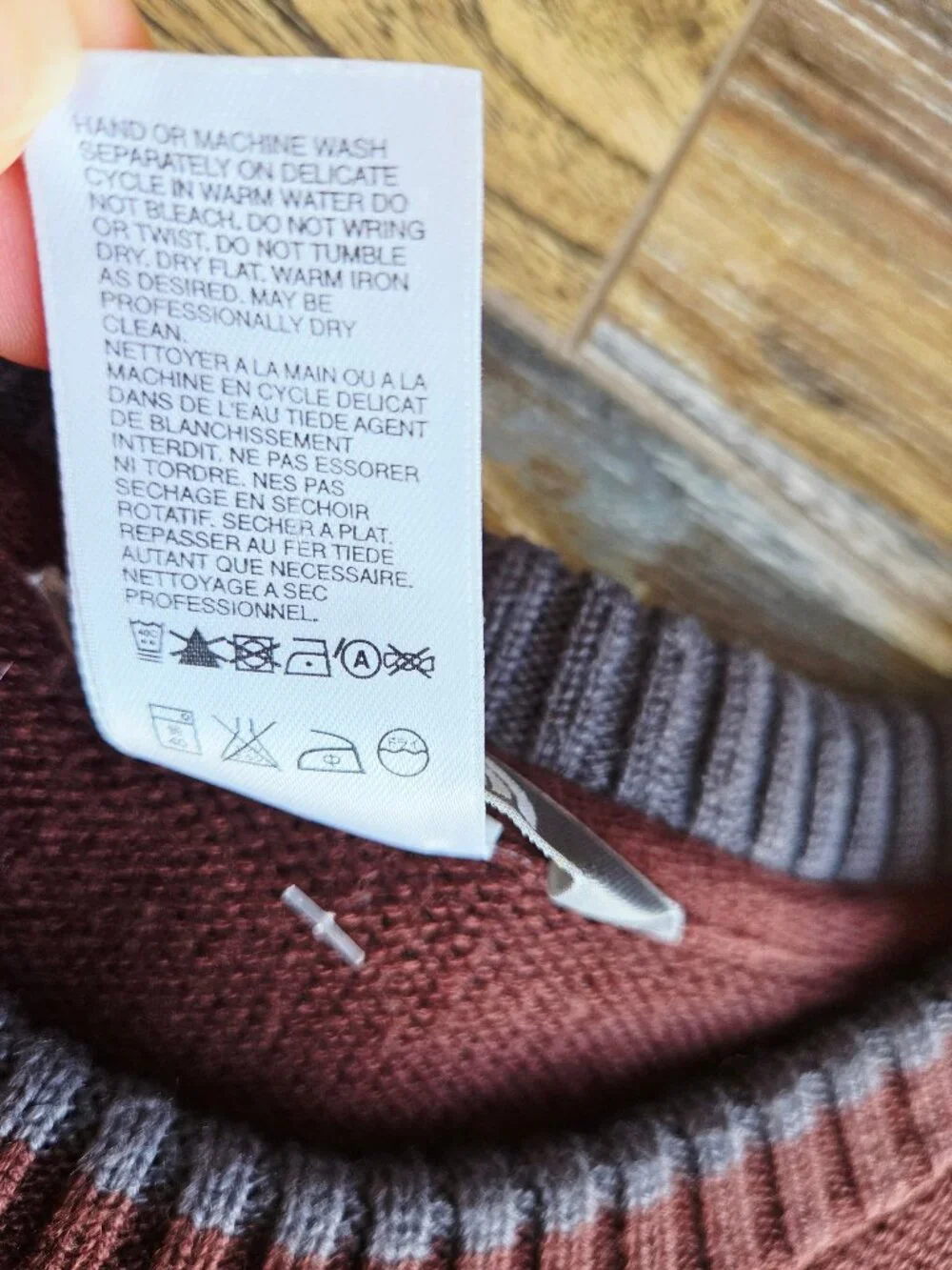 The North Face A5 Series Wool Blend Ribbed-Crew neck Sweater Brown